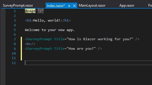 Re-using Blazor Razor Component