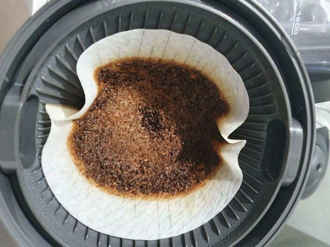Breville Precision coffee remains after using Gold brew.