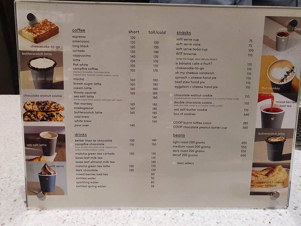  Because Coffee BGC - Menu