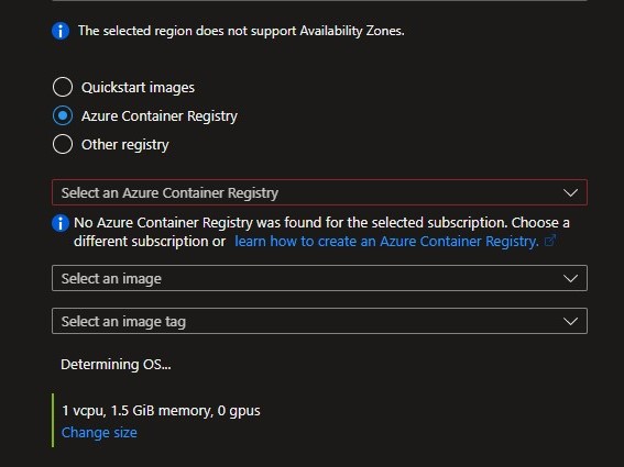 In this scenario, I’ve uploaded the image directly from the Visual Studio IDE upon creation of Azure container instance, the deployed Azure Container Registry does not reflect in the list.