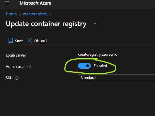 After, exploring the Azure Container Registry Resource, I’ve solved it by enabling the Admin User when you click the settings button.