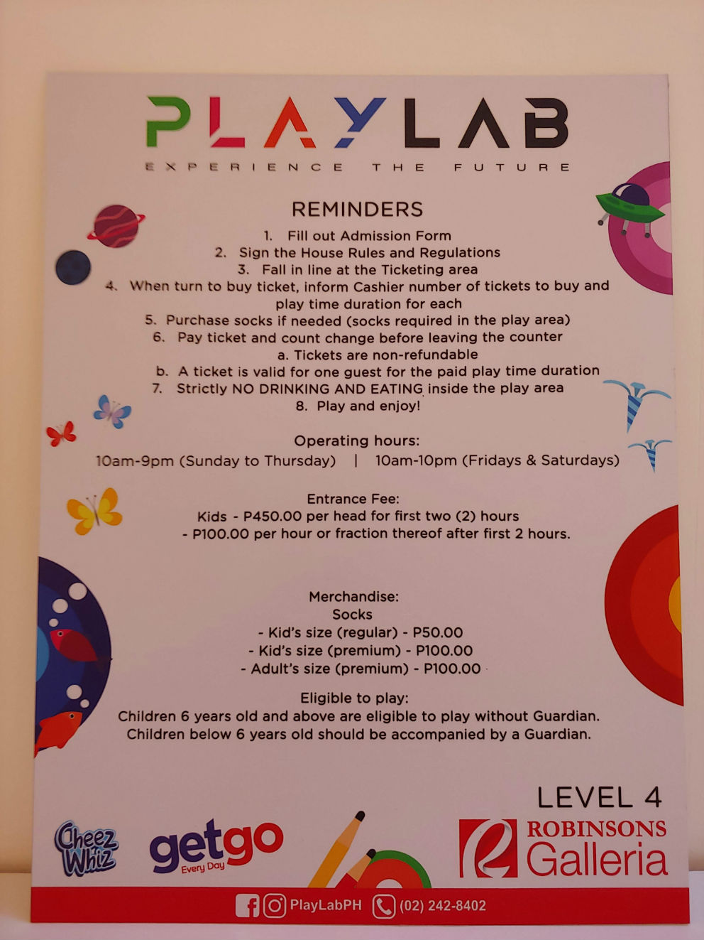 PlayLab Pricelist