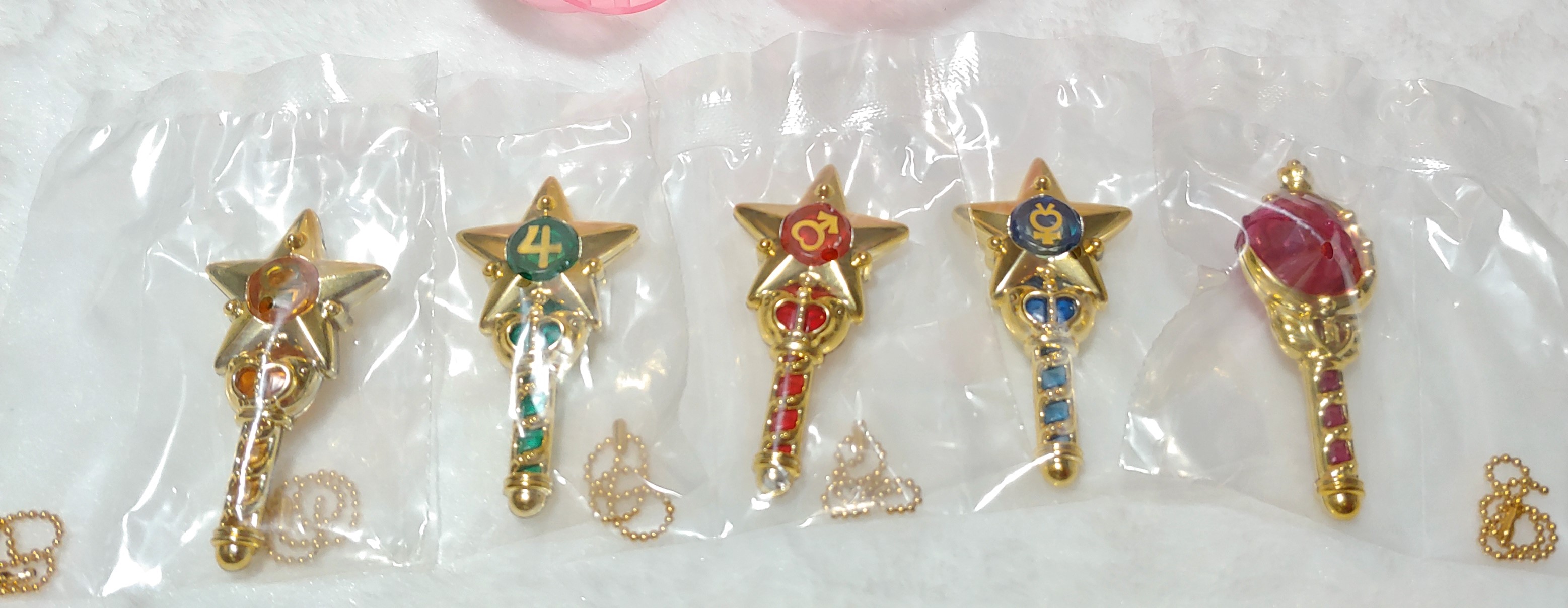 Sailormoon Crystal Stick and Rod Gashapon Keychain by Bandai