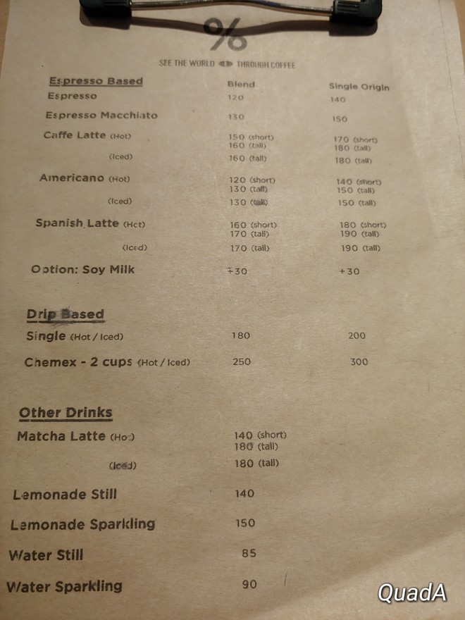 Arabica ph menu